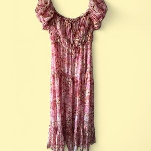 Floral Pink Maxi Dress
